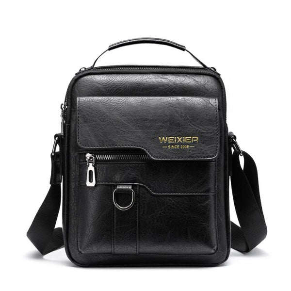 Fashion Men Shoulder Bag for 10.5" ipad Men PU Leather Flaps Men's Crossbody Bags Business Brown Flap Male Solid Messenger Bag