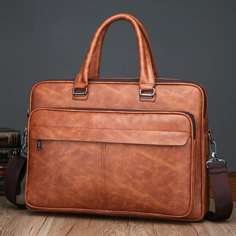 2021 Brand Business Men's Briefcase High Quality Totes Leather Men Laptop Handbags Messenger Bags For Male Handbag Office Bags